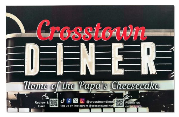 Crosstown Diner Placemat - Papa's Cheesecake